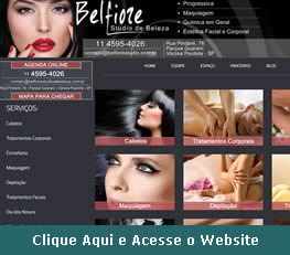 Website da Belfiore Studio de Beleza Jundiaí