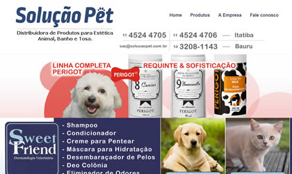Website Solução Pet Itatiba e Baurú