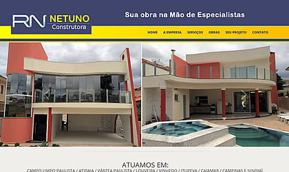 Website Netuno Construtora - Itupeva