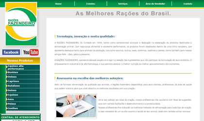 Website Rações Fazendeiro - Jarinú